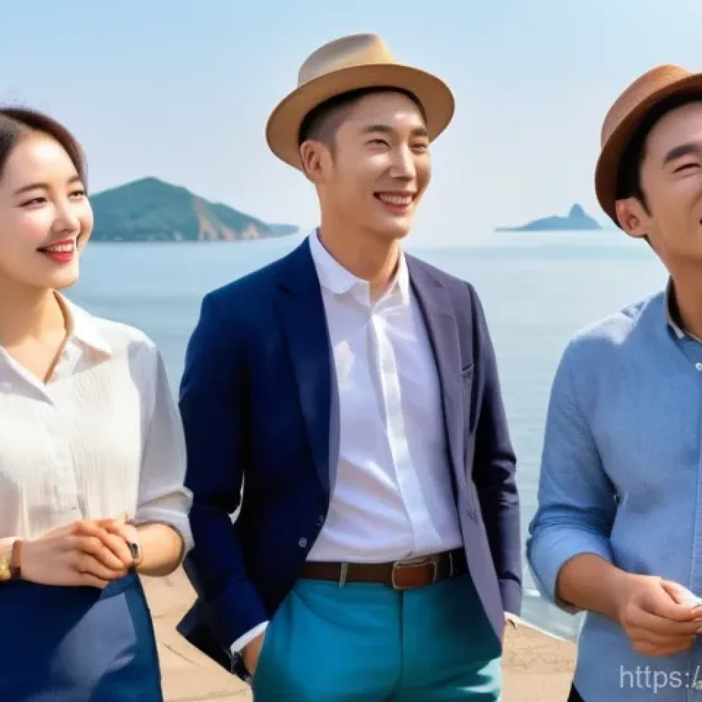 관광통역안내사로서 현장에서의 다국어 활용 사례 - A vibrant scene with a diverse group of international tourists, including East Asian, European, and ...