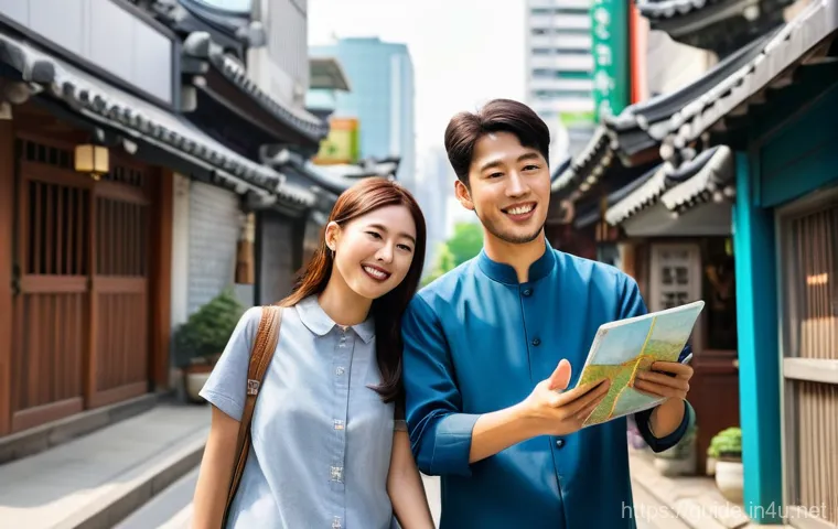 관광통역안내사 국가별 문화 차이 이해 - A friendly and professional female Korean tourist guide, dressed in smart casual attire, warmly enga... 관광통역안내사 국가별 문화 차이 이해 - A friendly and professional female Korean tourist guide, dressed in smart casual attire, warmly enga...